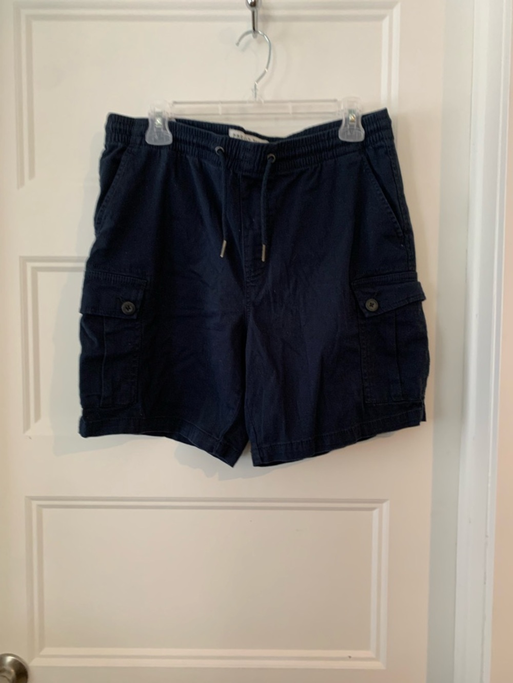 Projek Raw ,Men's Navy Cargo Shorts - Casual Drawstring Waist
